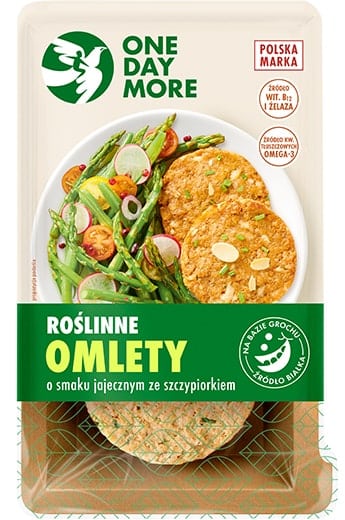 Roślinne omlety o smaku jajecznym ze szczypiorkiem OneDayMore